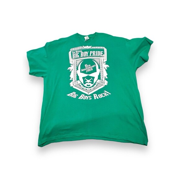 Big Boy Pride 5th Anniversary 2015 Gay Big Men Of Color Green Rare T-Shirt 2XL - Picture 2 of 6
